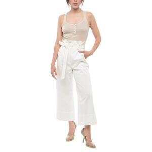 Max Mara Women's Cropped Fit Nigella Pants Wide Leg Belted Size 10